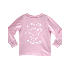 ITS ALL GOOD GIRLS LONG SLEEVE BABY PINK
